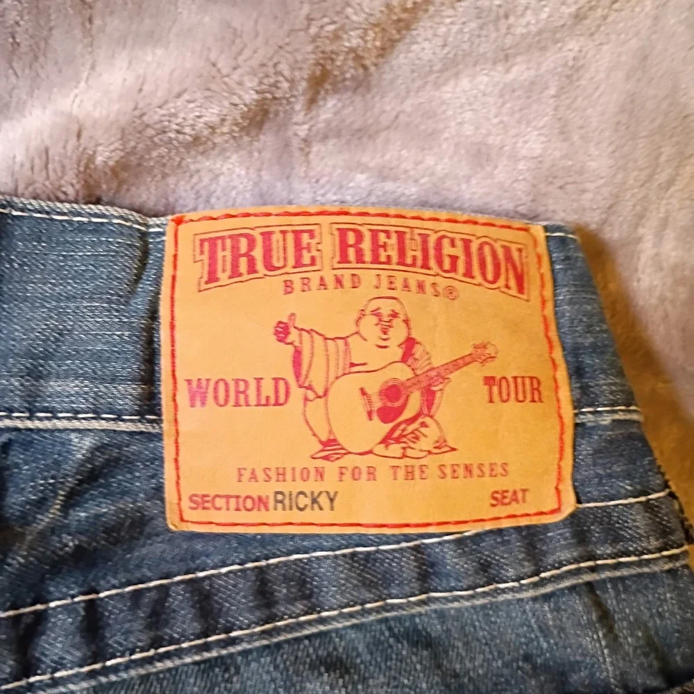 Vintage True Religion Ricky Super T Jeans Mens 30 Blue Made in USA Y2K Denium